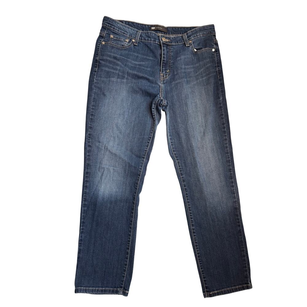 Levis Mid Rise Skinny Jeans 33x30 Sz Womens 16 Medium Blue Denim Pants
